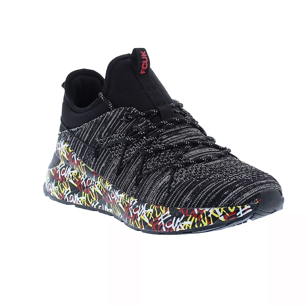 French Connection Graffiti Sneaker - Black - new in box